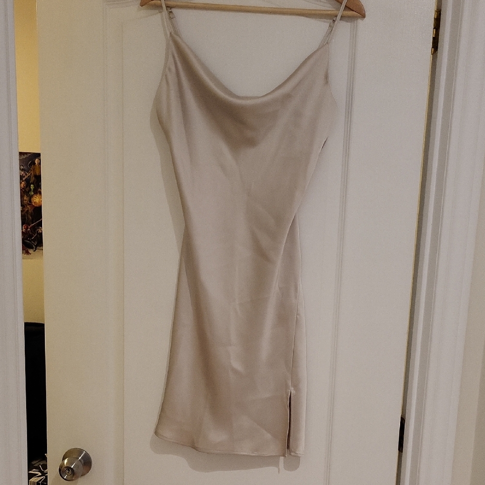 Dynamite Cream Satin Dress